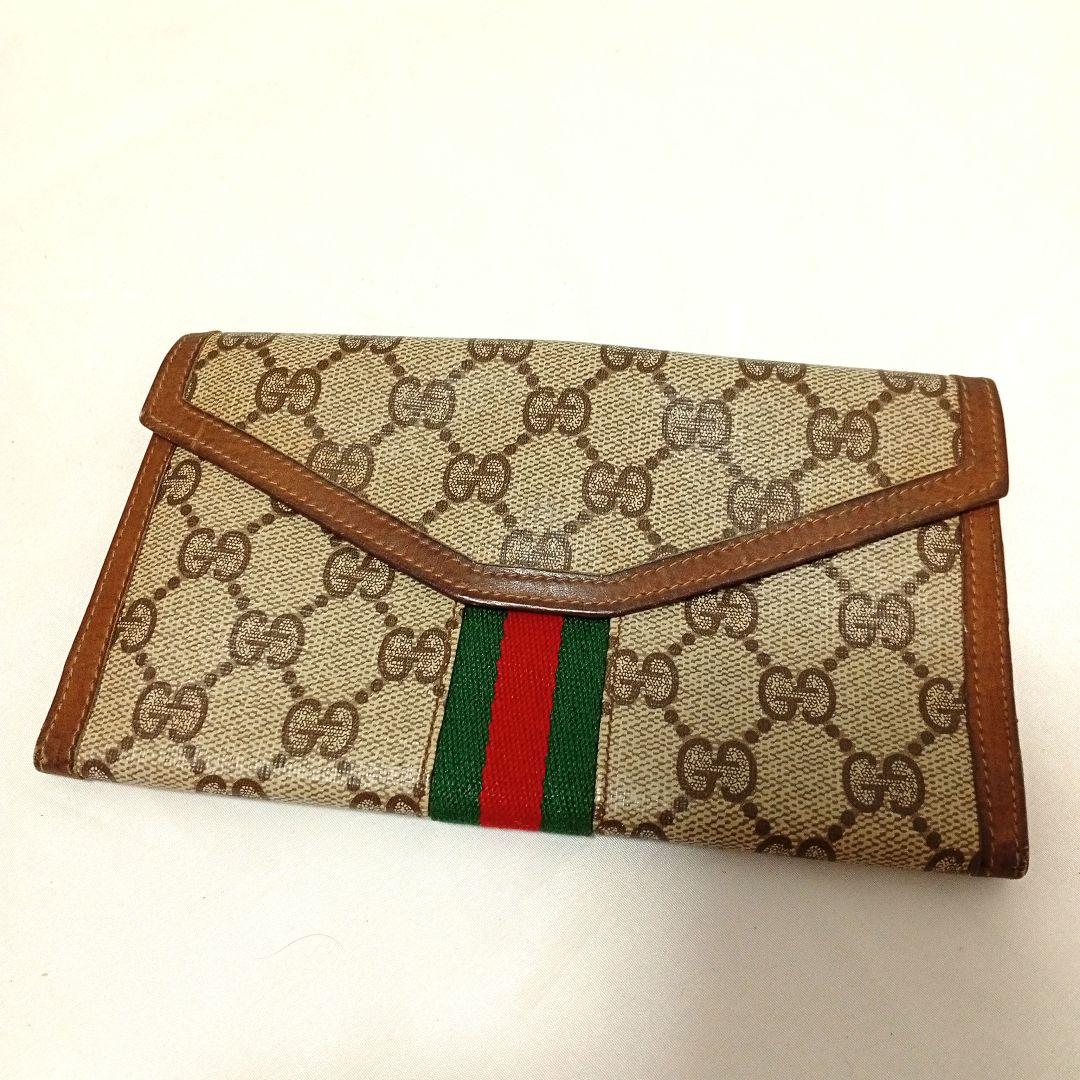 GUCCI グッチ 長財布 シェリーライン ベージュ オールドグッチ