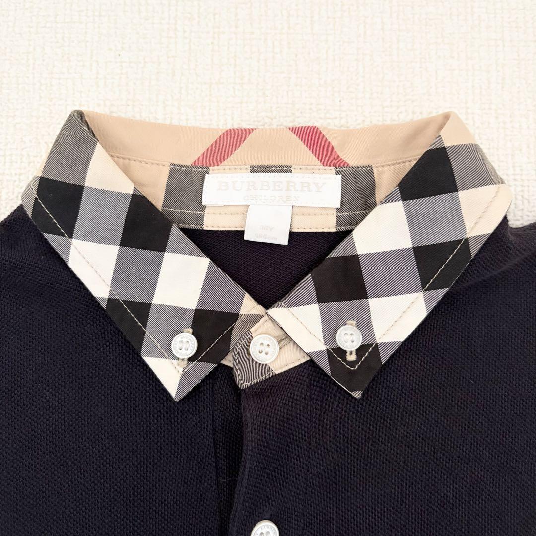 定価3.6万】バーバリーチルドレン 半袖ポロシャツ ノバチェック