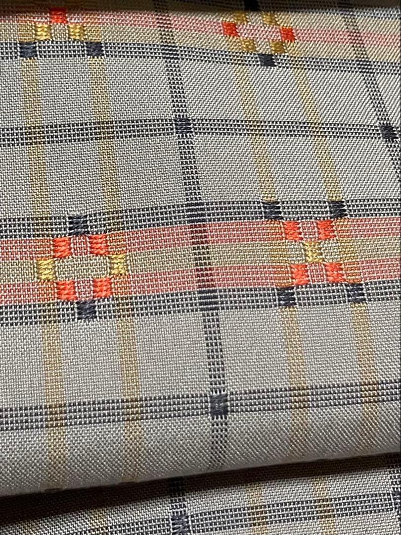 花織 お召し 小紋 正絹 緯浮花織 イ6296目立った傷や汚れなし