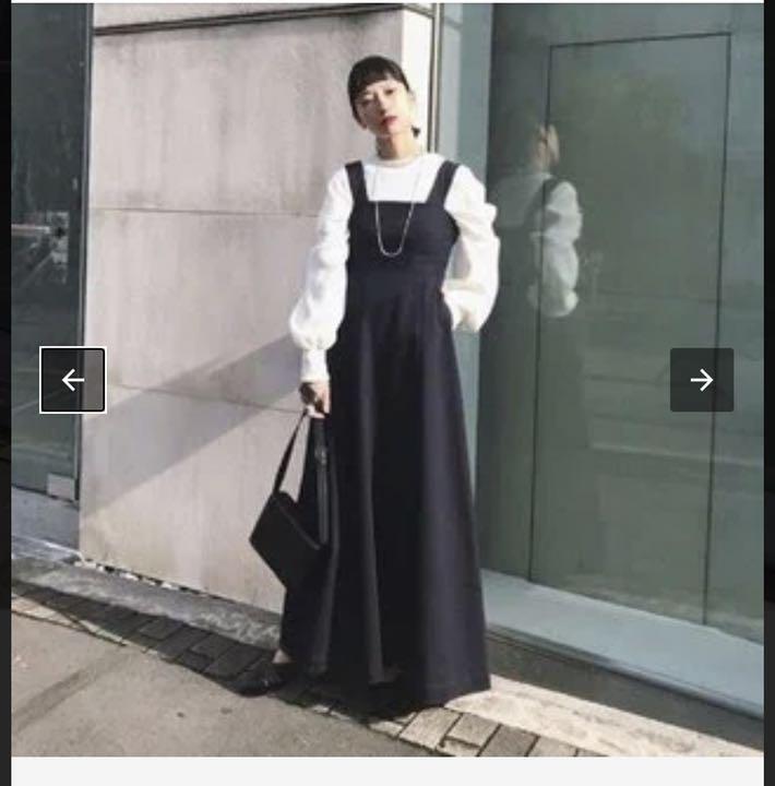 CLANE ワイドストラップロングワンピース 正規通販ショップ情報 【美品】クラネ clane ワイドストラップ ワンピース サロペット/オーバーオール