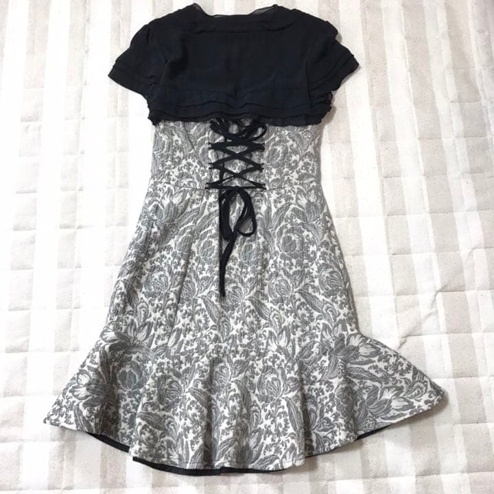 スコットクラブ プチメゾン ジャガード レースアップ ワンピース 結婚