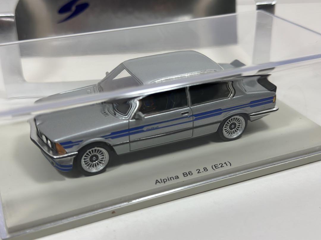 1/43 Spark BMW Alpina アルピナ B6 2.8 E21 Spark 1:43 BMW Alpina B6 2.8 (E21) silver / blue S2807 model