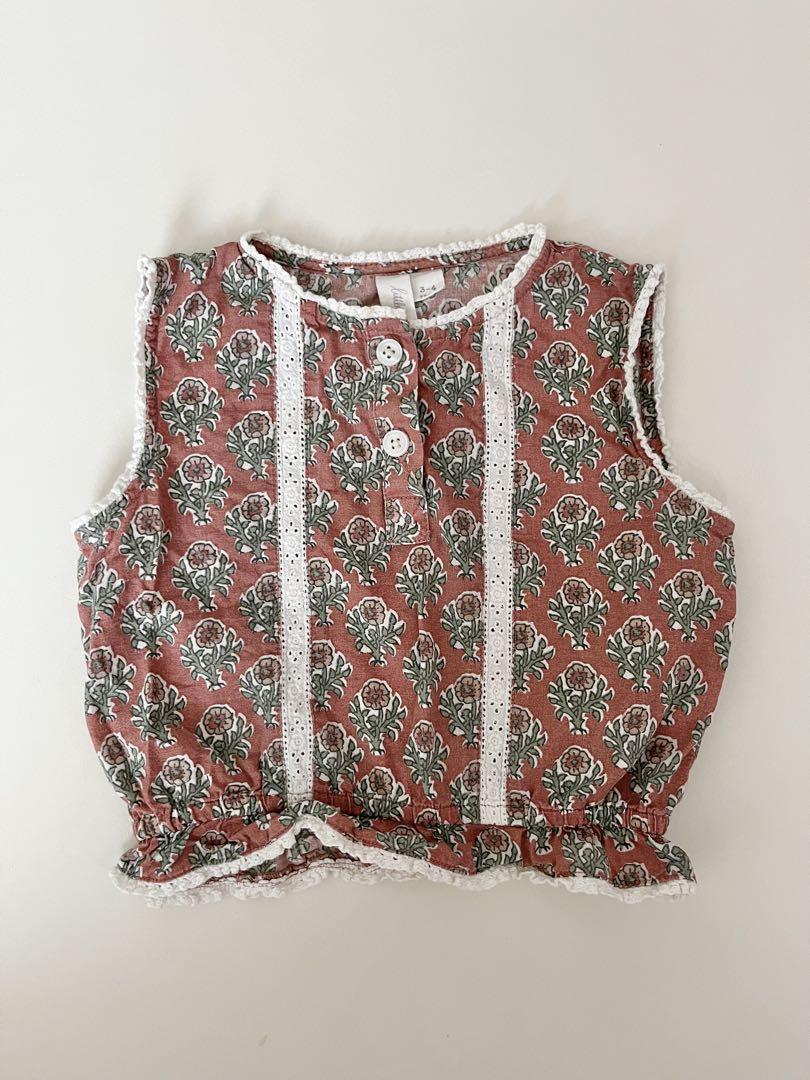 little cotton clothes ブラウス 3-4y 24aw little cotton clothes / 花柄ブラウス 3-4Y - メルカリ
