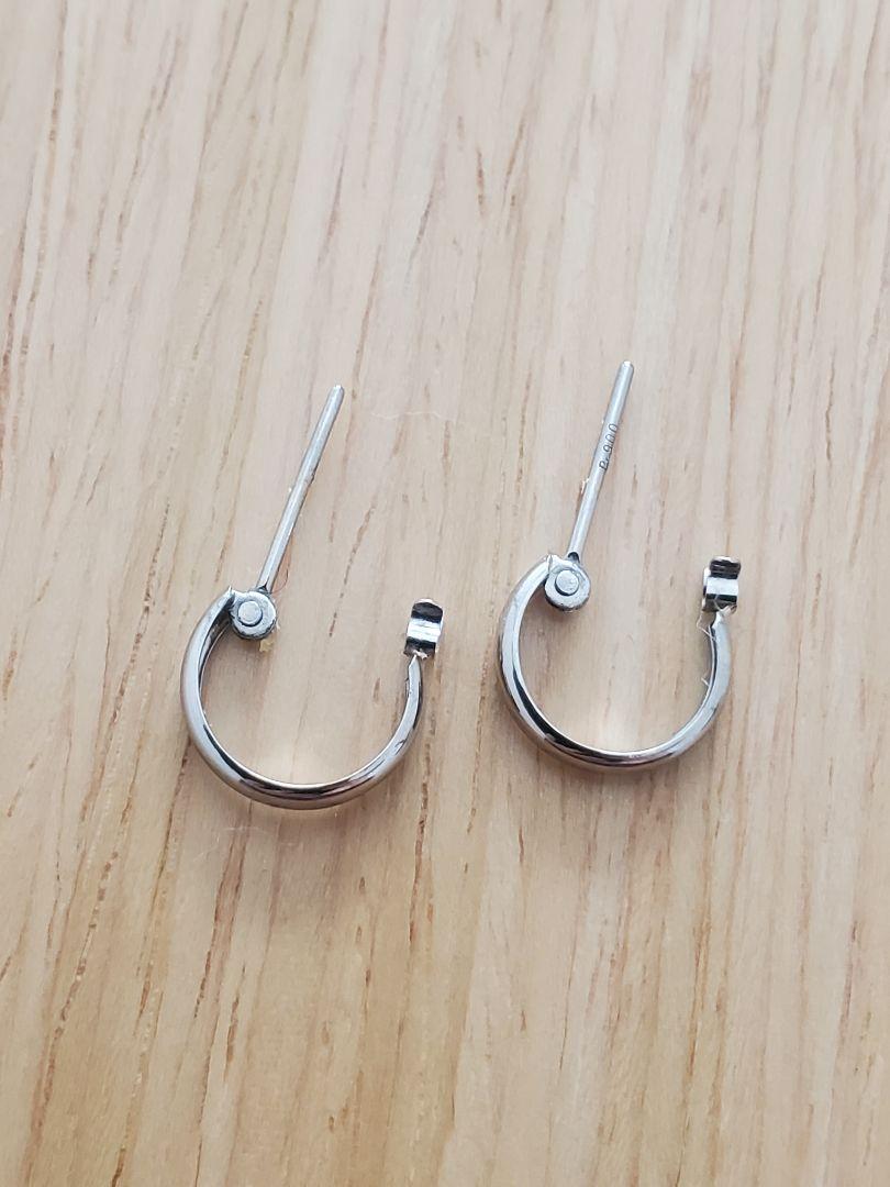 PT900 プラチナ フープピアス