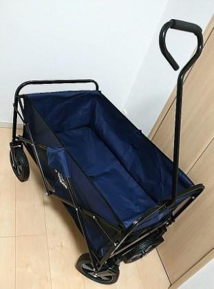 大容量キャリーワゴンキャリーカート運動会部活台車ベビーカー青B
