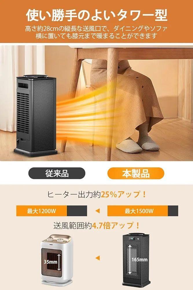 セラミックヒーター 人感センサー 首振り 速暖大風量 立体送風 省エネ 空気清浄