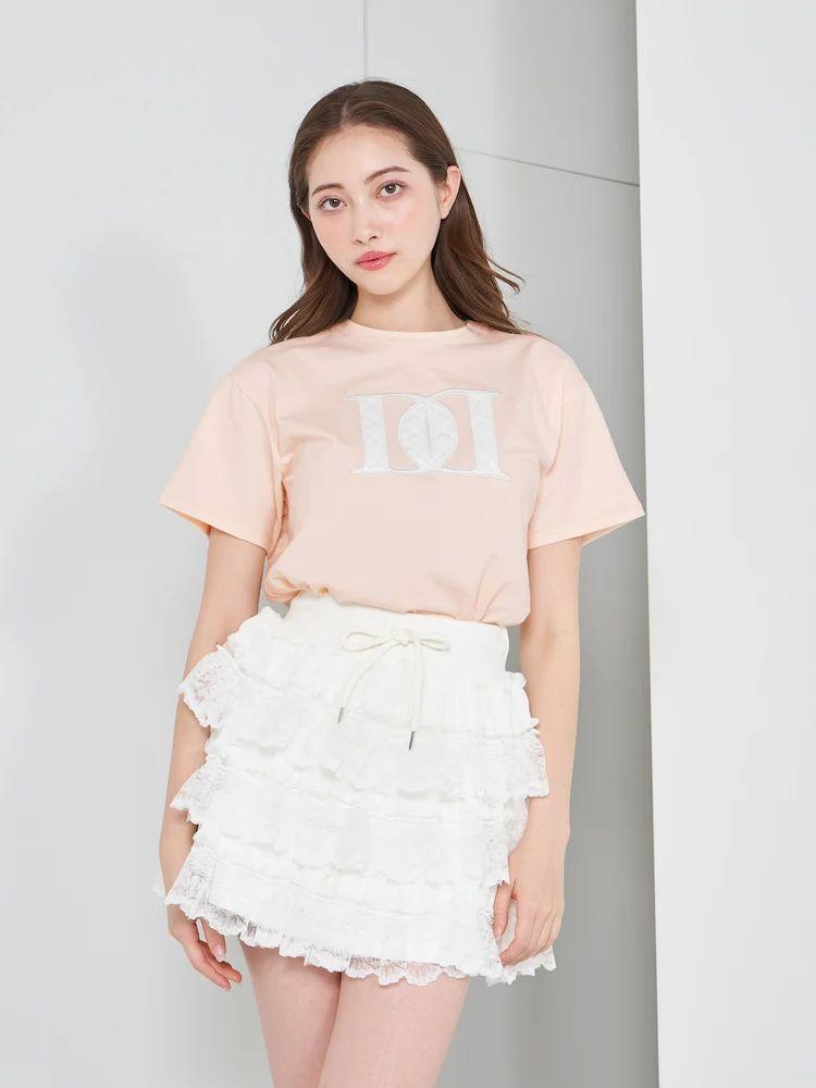 ダーリッチ darich キルティングアップリケTシャツ WHT