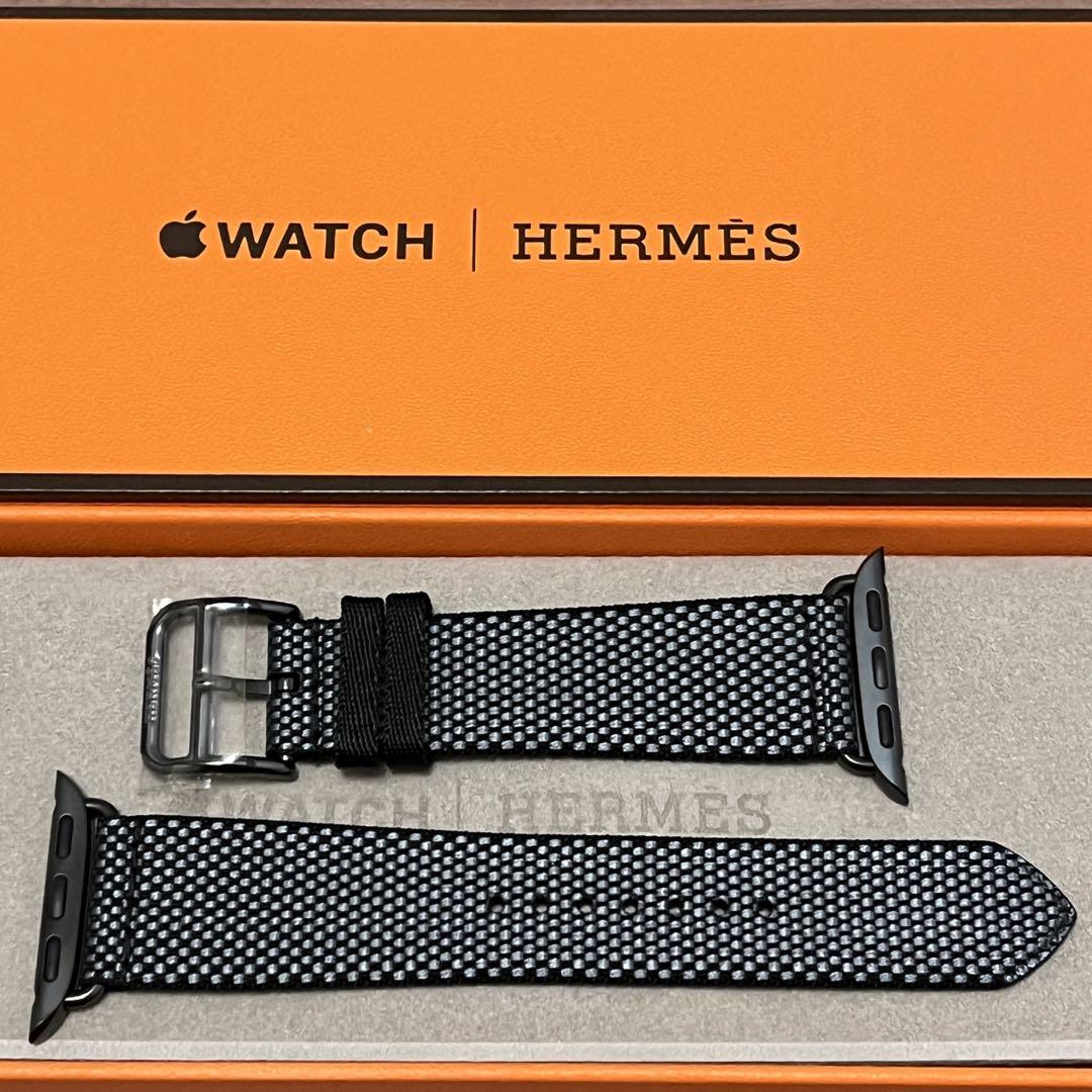 #373 Apple Watch ＊エルメス＊ トワレH デニム/黒 レディース