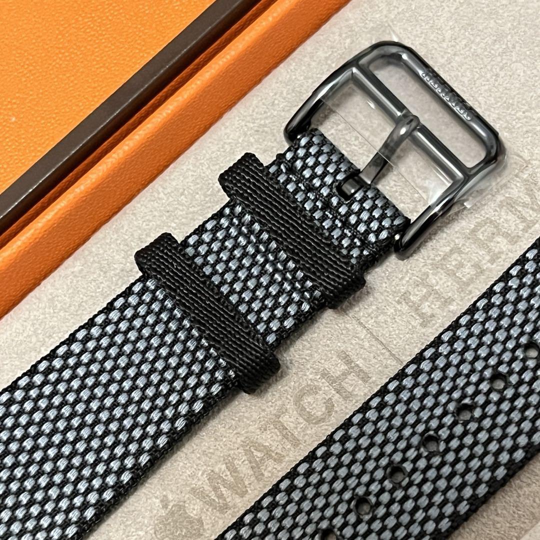 #373 Apple Watch ＊エルメス＊ トワレH デニム/黒 レディース