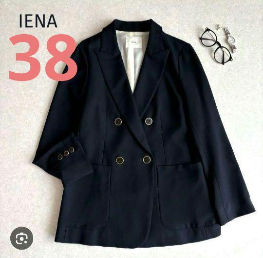 IENA イエナ ダブルブレストテーラードジャケット 38 紺ブレ ネイビー 金