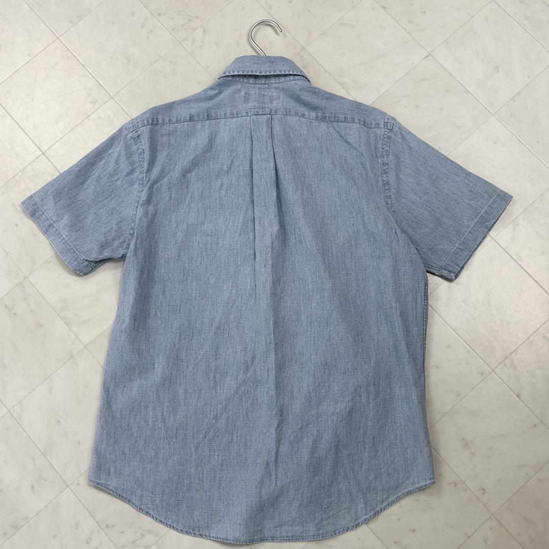 美品〉RALPH LAUREN ラルフローレン【L相当】半袖シャンブレー