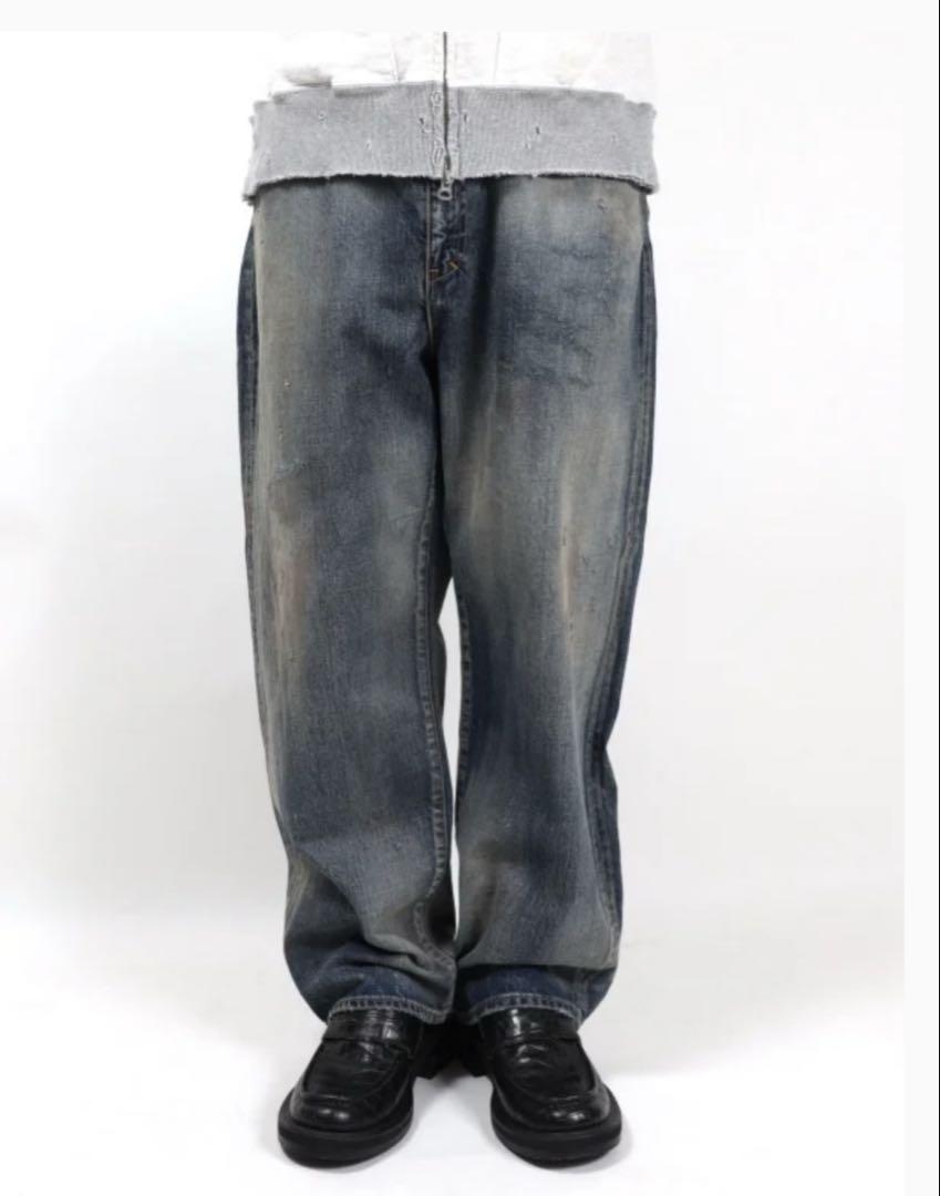 パンツ 25ss ANCELLM TAPERD 5P DENIMPANTS INDIGO