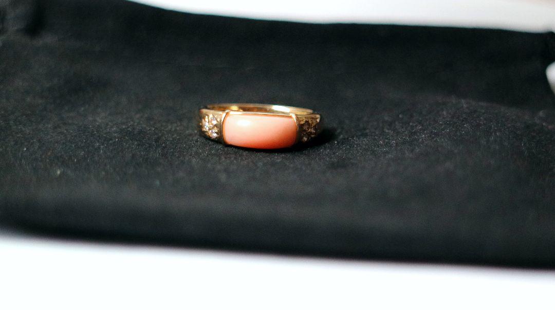 TASAKI タサキ　サンゴ　珊瑚　ダイヤモンド　リング　k18 8号 TASAKI タサキ サンゴ 珊瑚 ダイヤモンド リング k18 8号 - メルカリ