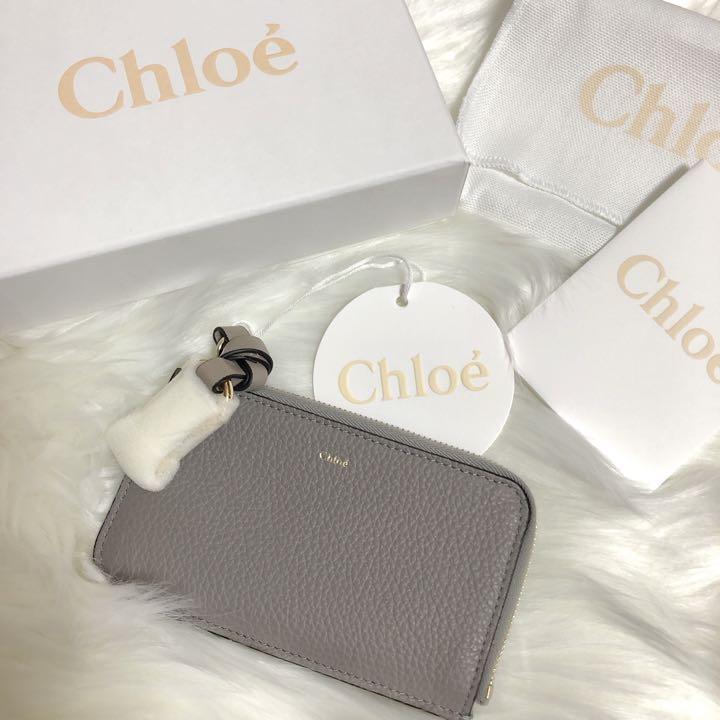 新品★ Chloe Alphabet Leather Wallet Grey 新品★ Chloe Alphabet Leather Wallet Grey