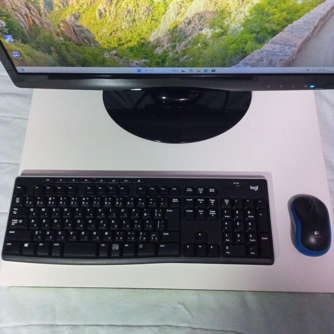 23.6型FHDモニタ、無線キーボード＆マウス (K270/M185)