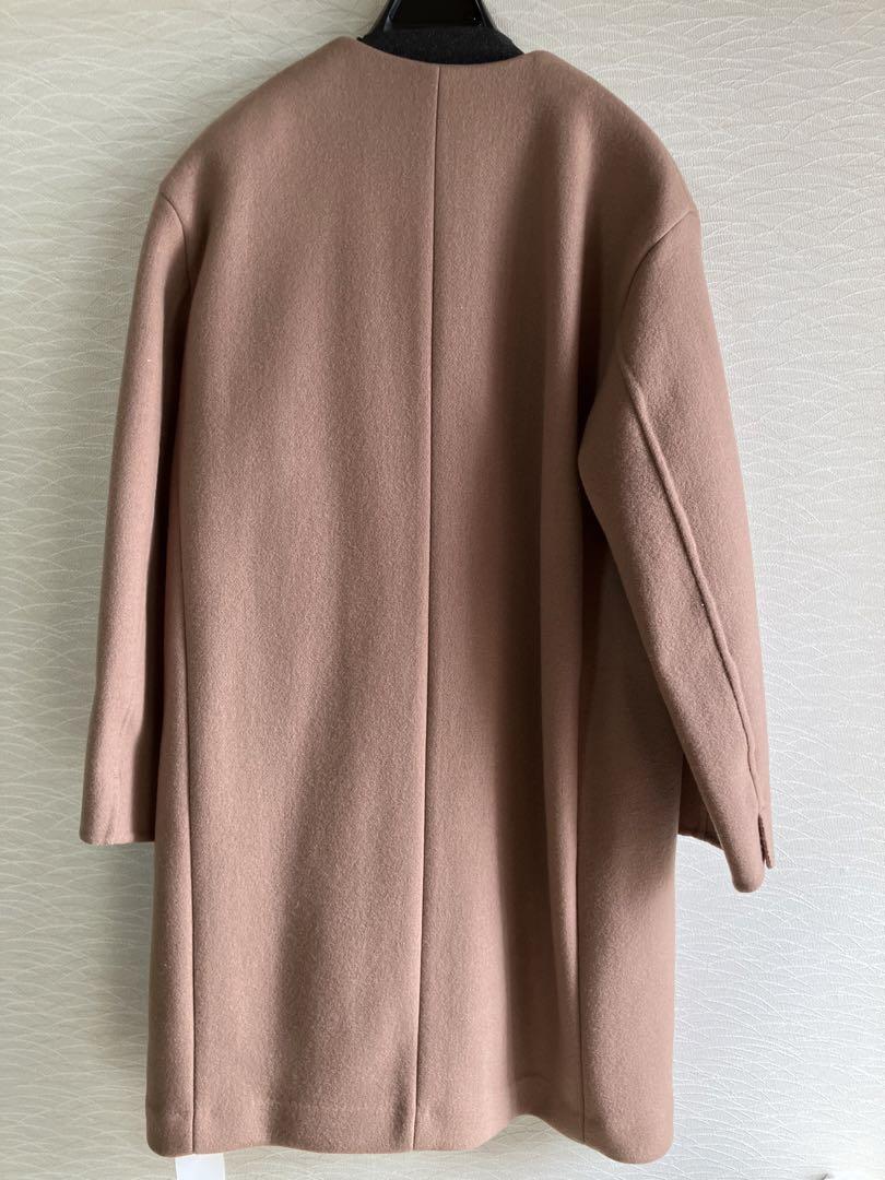 新品フレイ アイディー FRAY I.D Vネックノーカラーコート （キャメル）