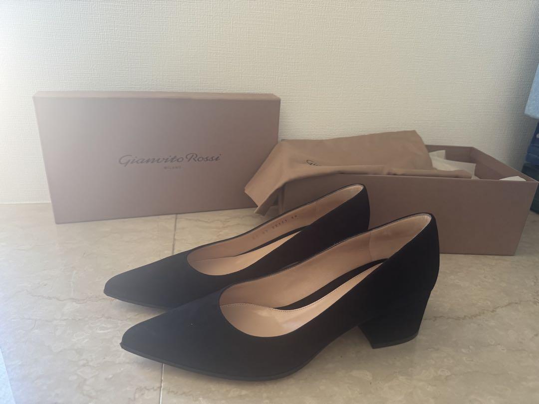 Gianvito Rossi Piper 45mm パンプス スエード 黒 38