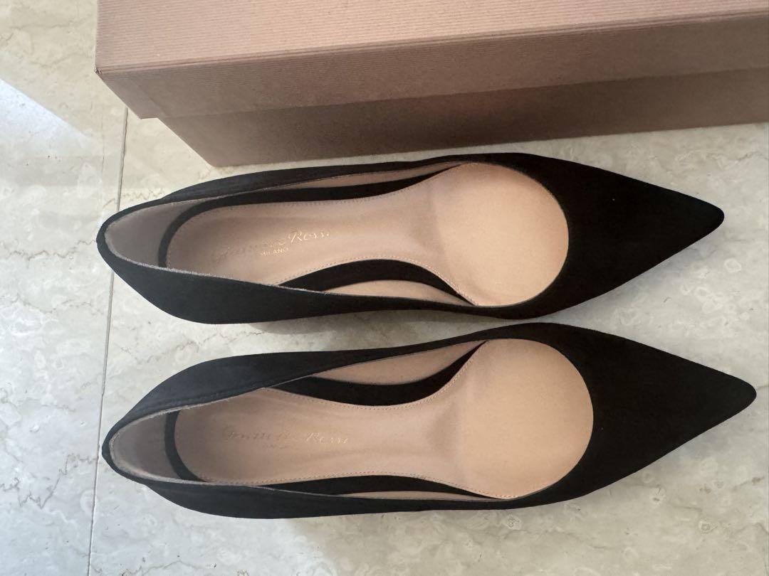 Gianvito Rossi Piper 45mm パンプス スエード 黒 38