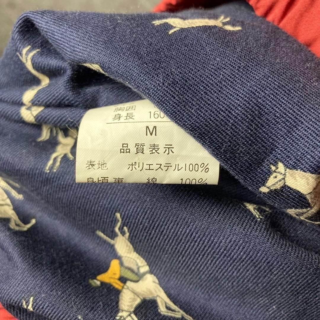 f44 ブルゾン　赤　M 刺繍　スゥイングトップ　ダブルポケット　レトロ