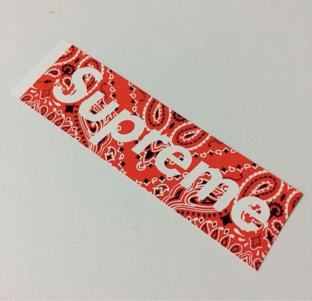 新品希少激レアsupreme ペイズリー　ボックスロゴステッカー 正規品