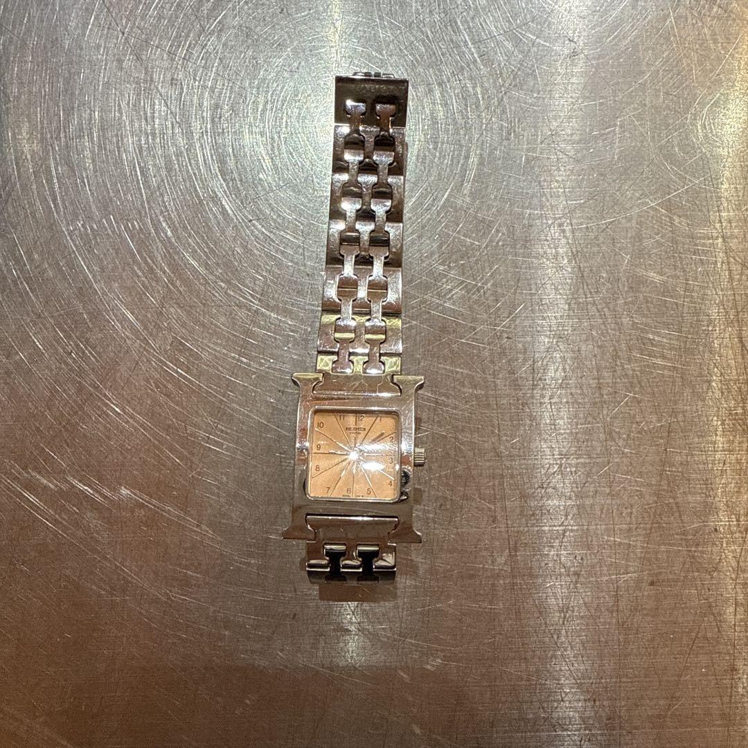 Hermès ゴールド スクエアフェイス 時計