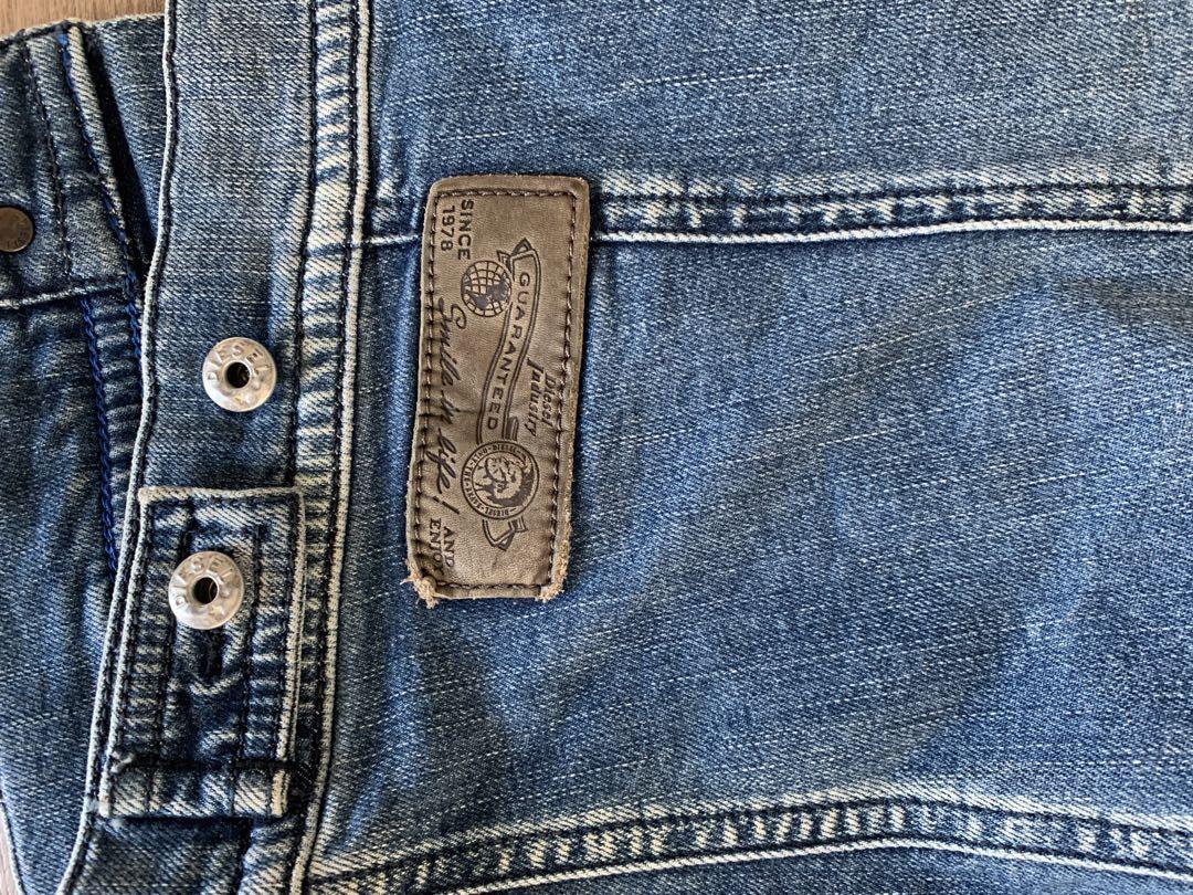 DIESEL ディーゼル デニムジャケット パッチ ヴィンテージ ブルー L