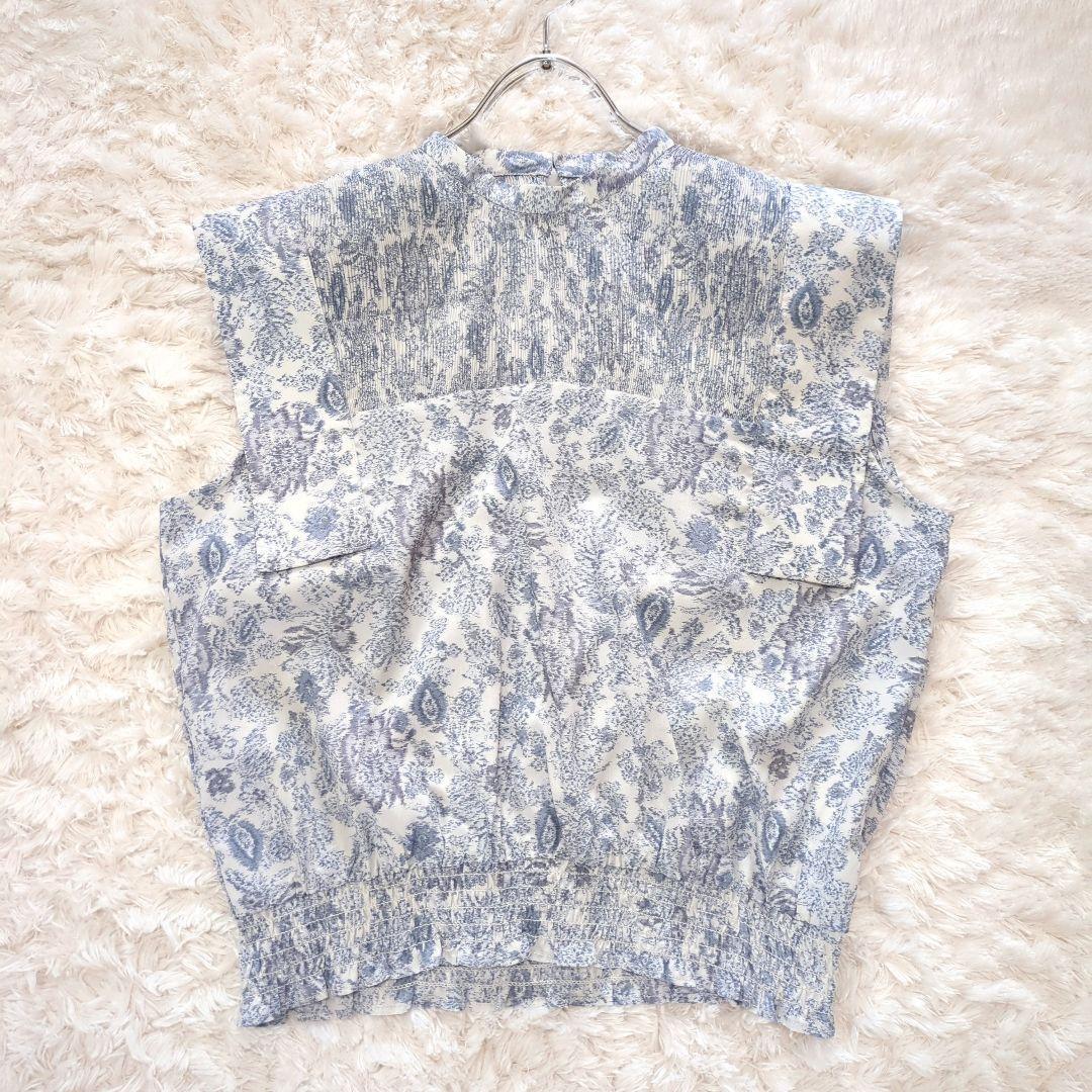 極美品⭐︎CLANE チンツフラワー スクエアスリーブトップス