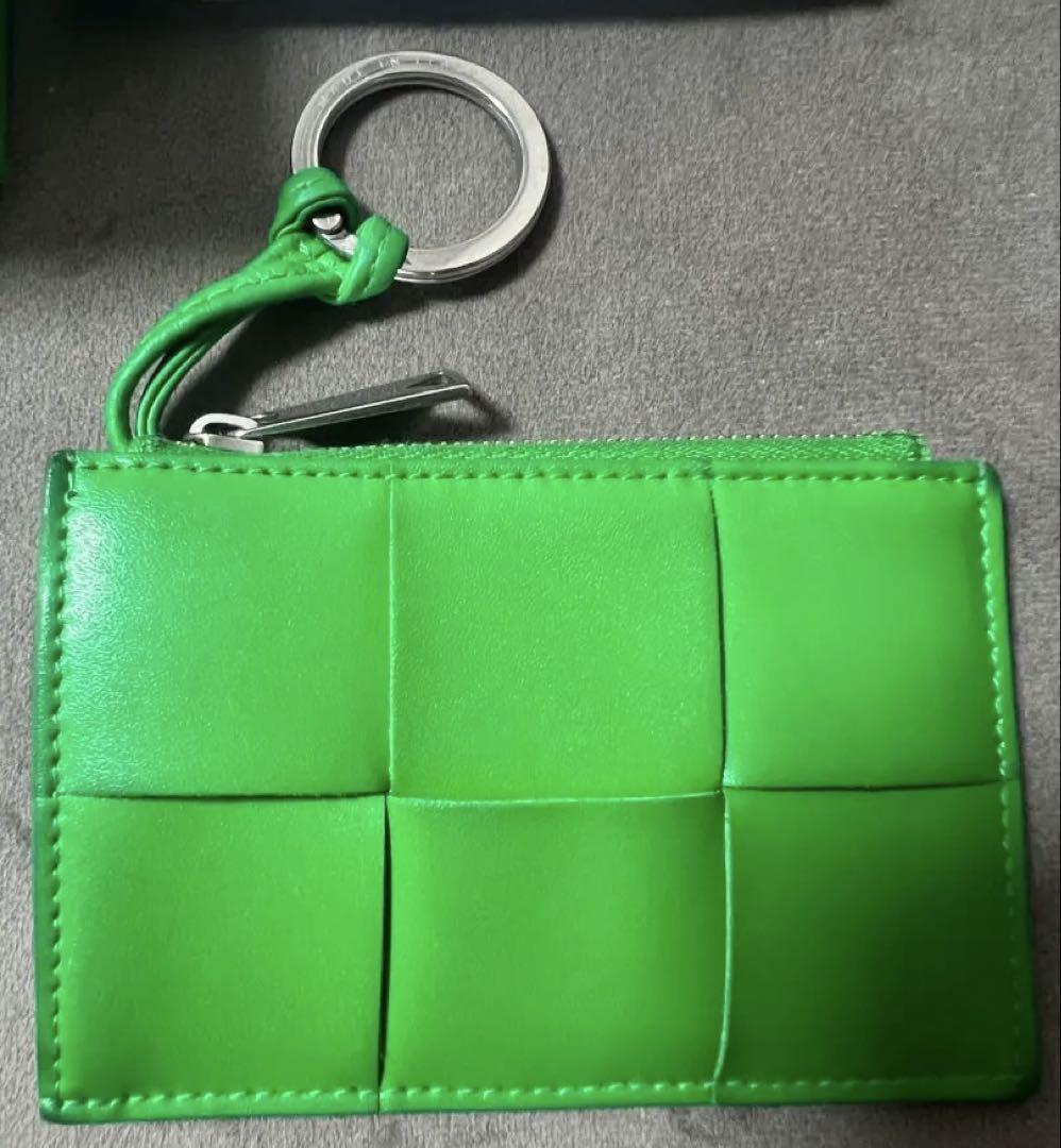 【中古美品】BOTTEGA VENETA グリーン コインケース BOTTEGA VENETA ボッテガヴェネタ クロコダイル レザー