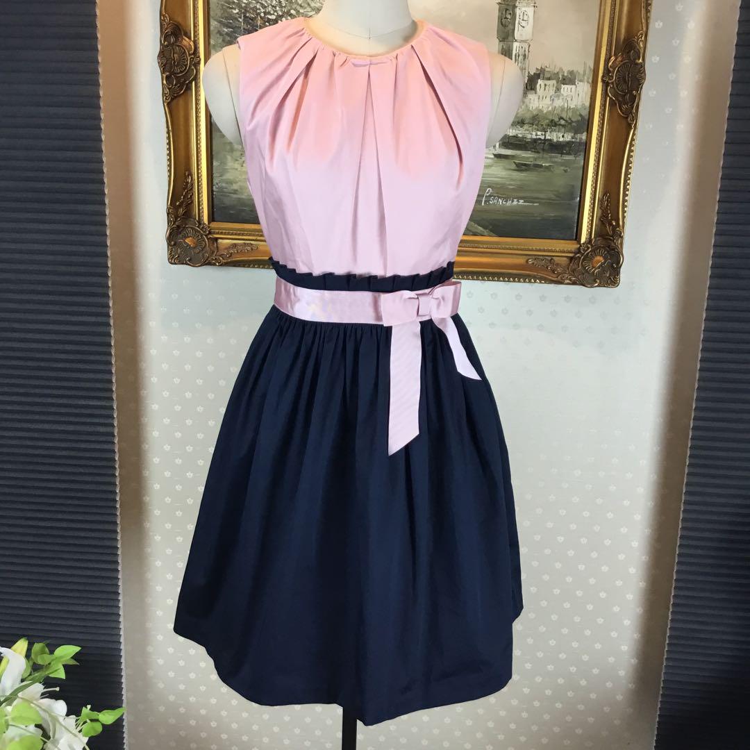 新品☆ TED BAKER サイズ0 ピンク×紺色