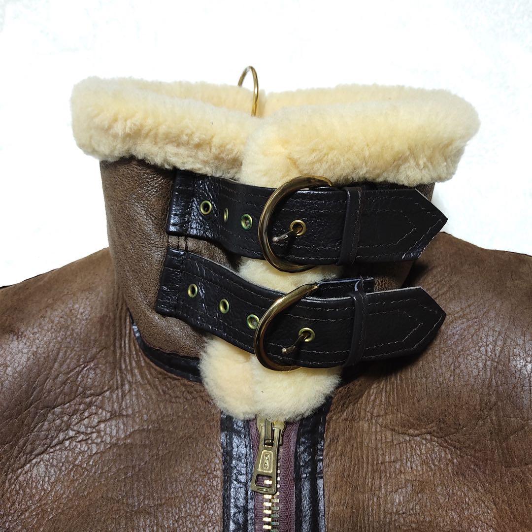 US SHEEPSKIN B-3　USA製 フライトジャケット　レザー ブラウン