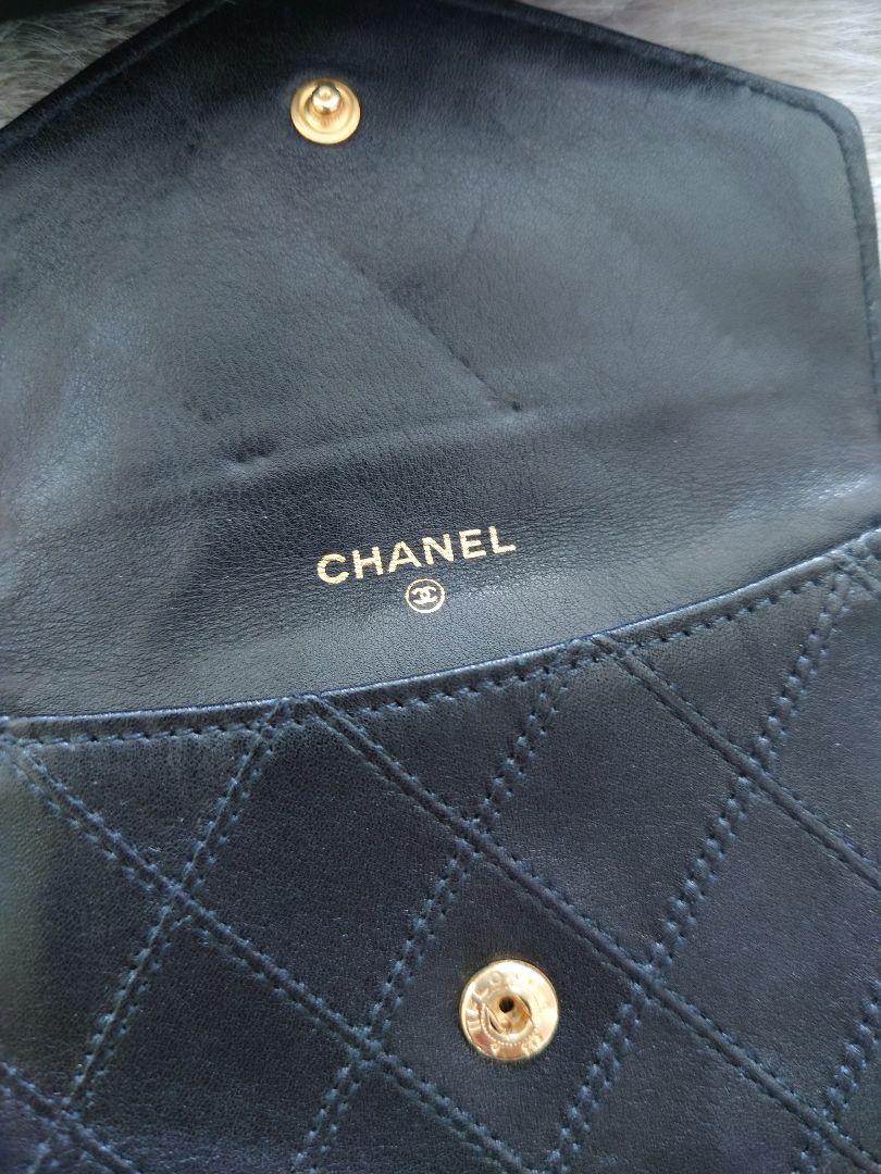 【極美品】【CHANEL】【付属品完備】ビコローレ ラムスキン 折り財布