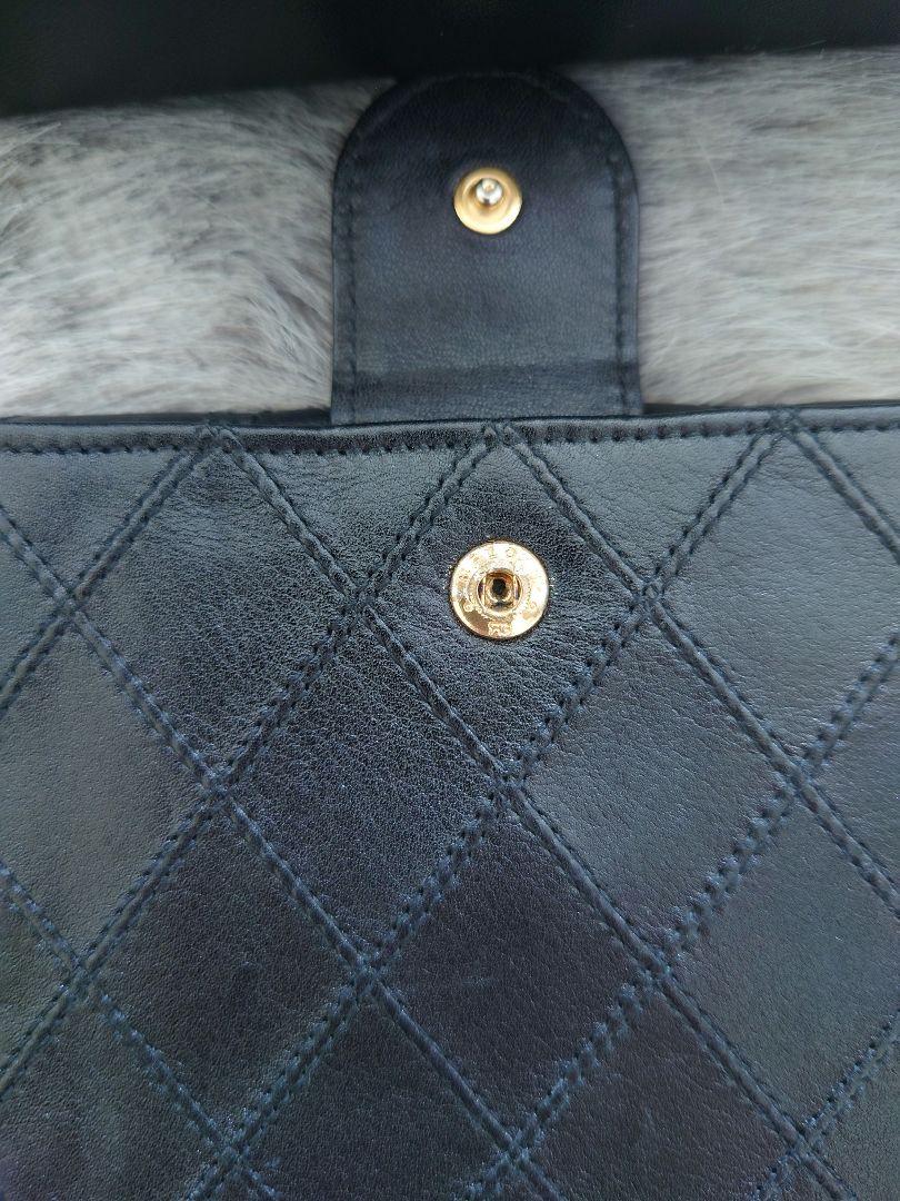 【極美品】【CHANEL】【付属品完備】ビコローレ ラムスキン 折り財布