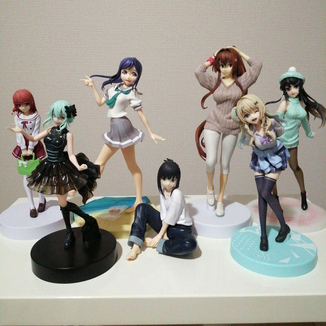 美少女フィギュア７体セット 美少女フィギュア7体セット シノン たきな 白河月愛 桜沢墨 桜島