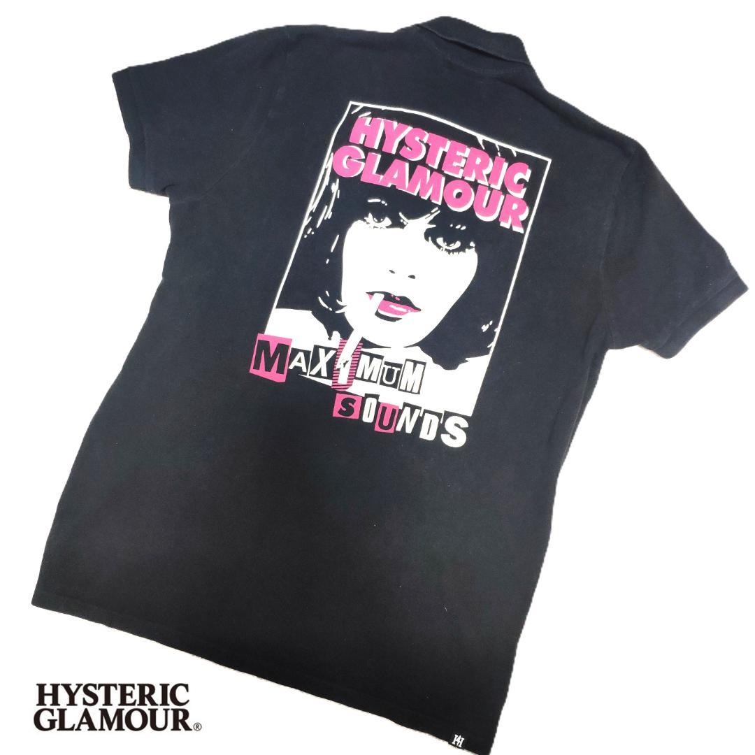 HYSTERIC GLMOUR ヒステリックグラマー ポロシャツ 黒 HYSTERIC GLMOUR ヒステリックグラマー ポロシャツ 黒