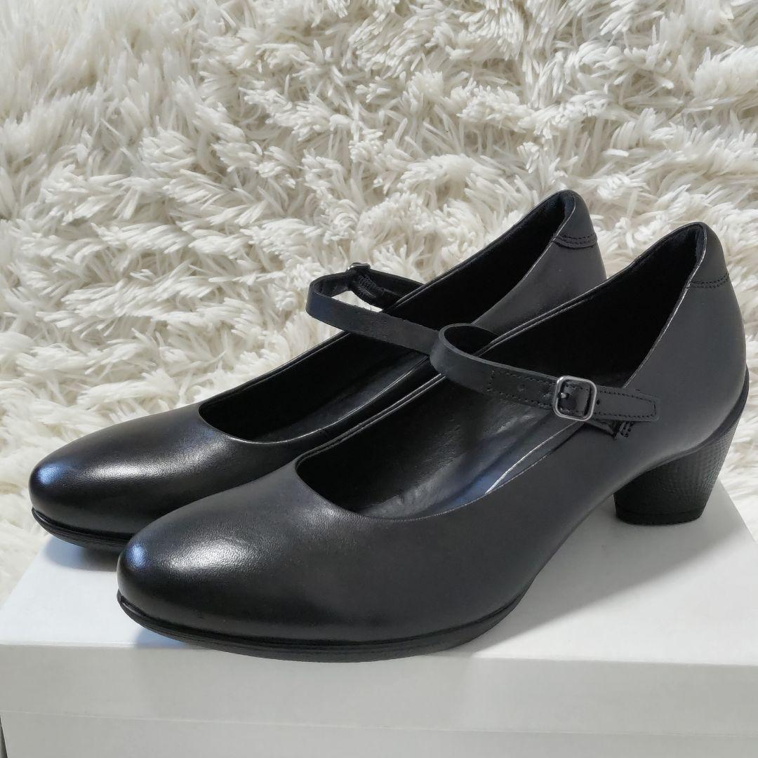 エコー ECCO ストラップ付パンプス ブラック メリージェーン