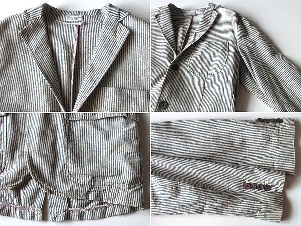 【正規品】 ラルフローレンラグビー 3B リネンコットンヒッコリーデニム ジャケット・アウター