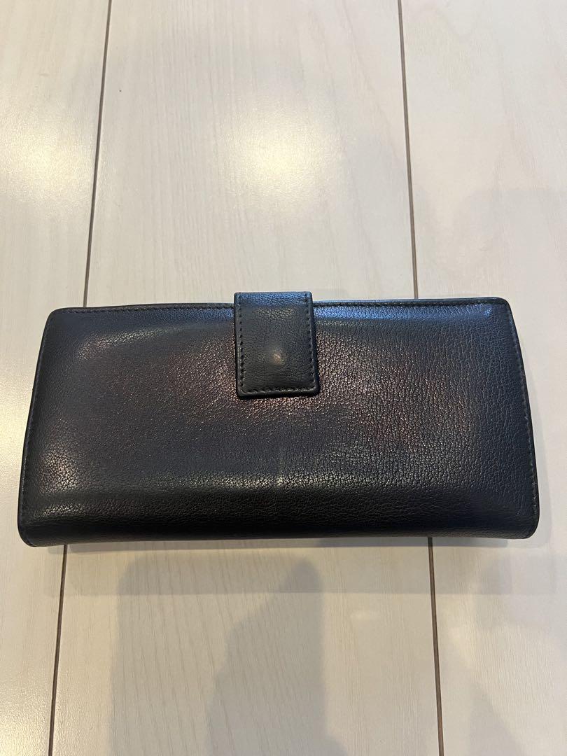 Yves Saint Laurent ブラックレザー長財布
