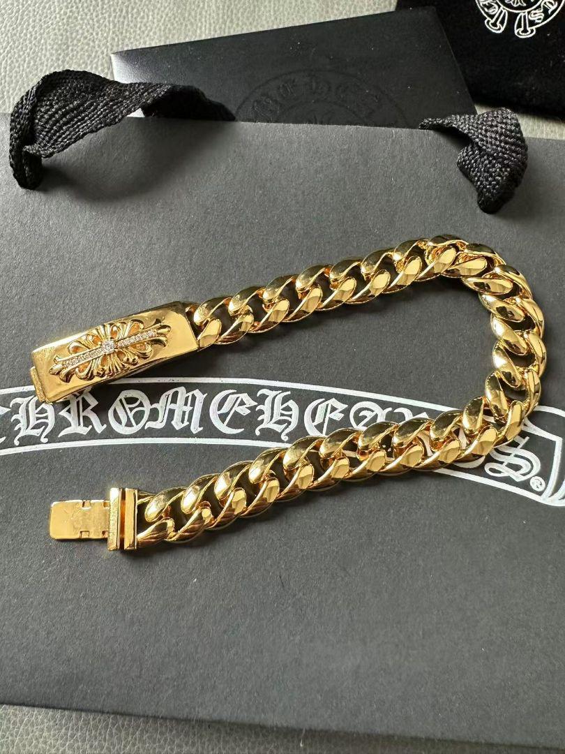 CHROME HEARTS クロムハーツ ロス ゴールドブレスレット A61
