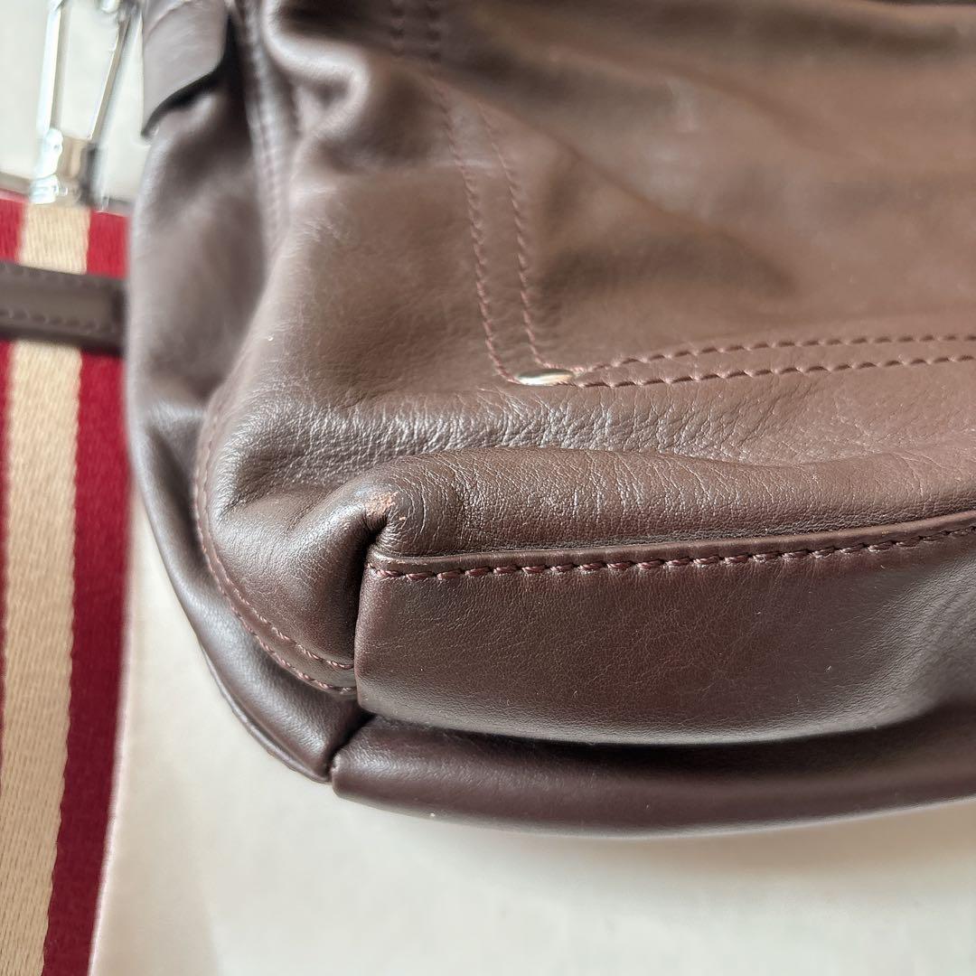BALLY オールレザー 2way ビジネスバッグ ブラウン 本革