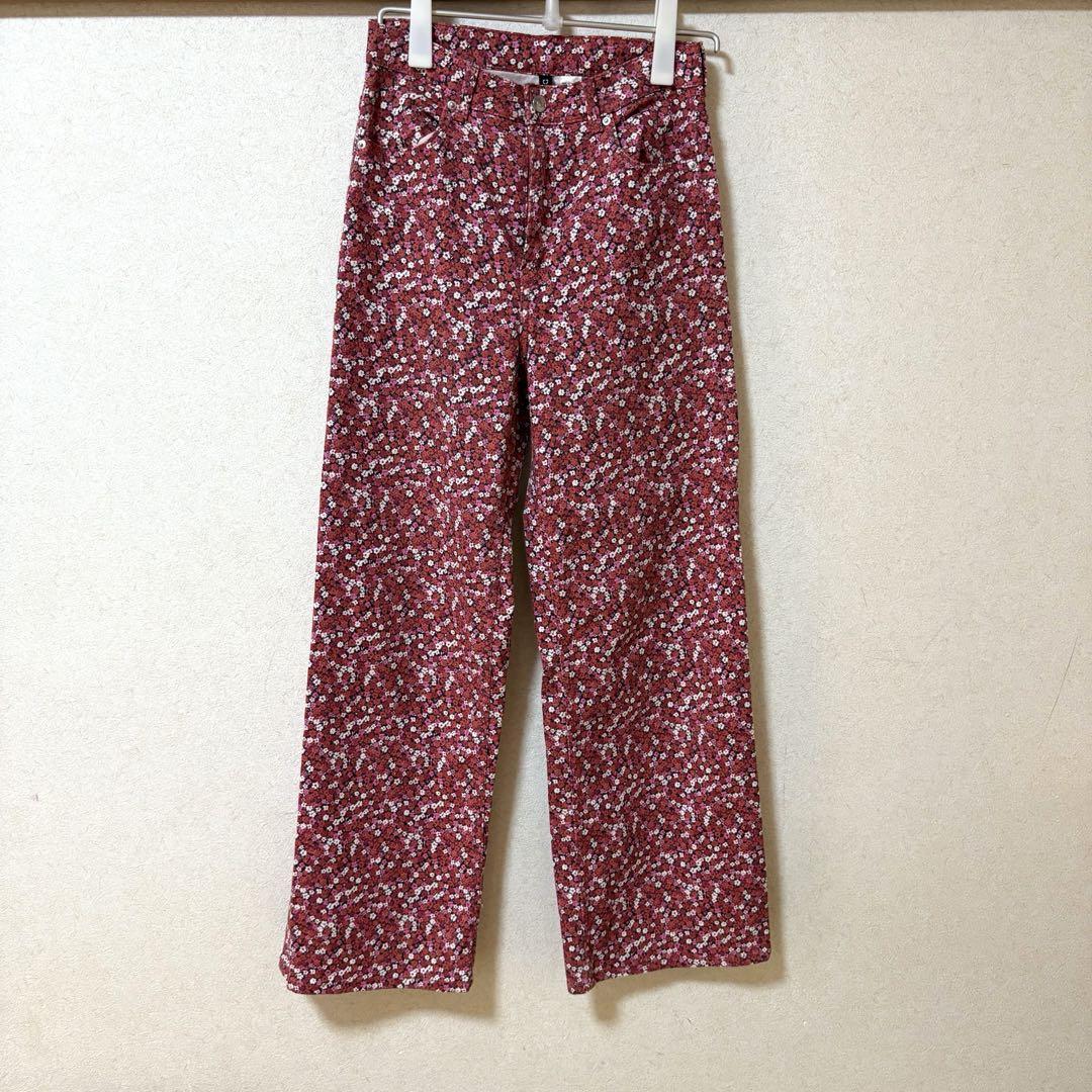 「かわいい～！」 h&m 花柄 ワイドパンツ 38 - メルカリ パンツ