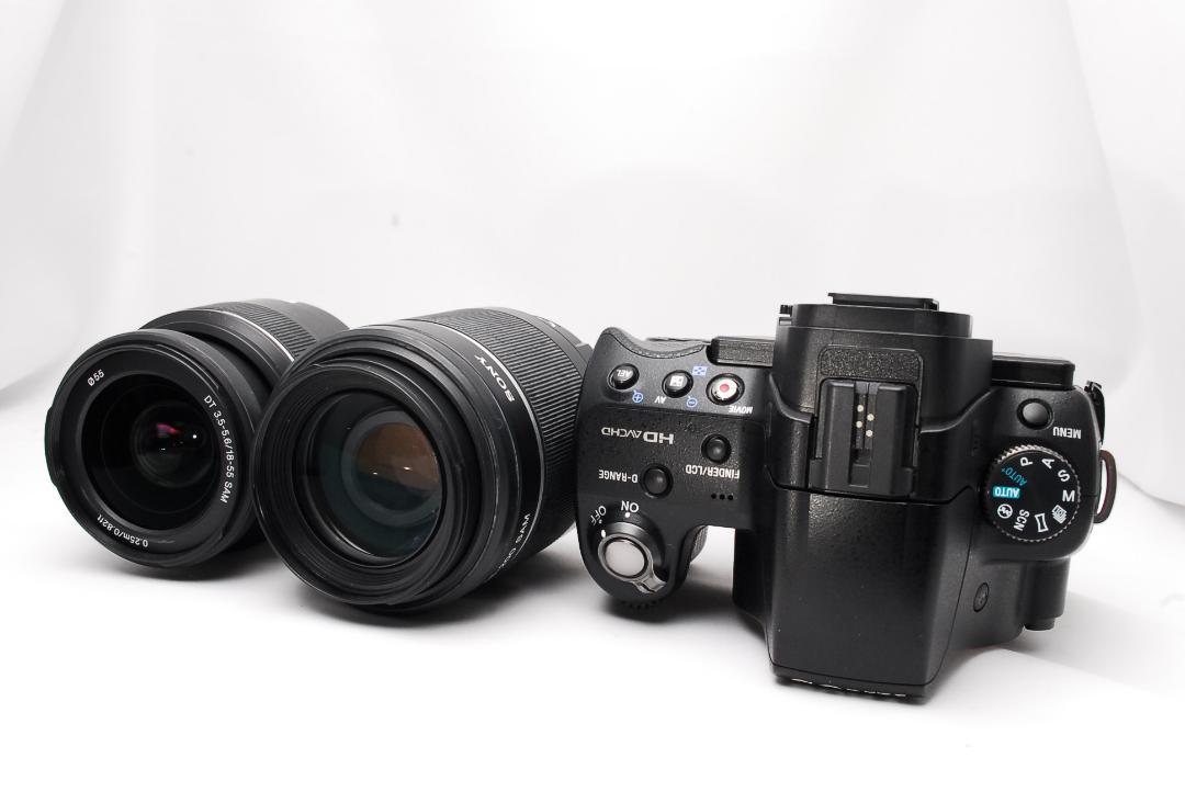 ♥ SONY α55 ♥ダブルレンズ♥スマホ転送♥初心者おすすめ♥ 一眼レフ