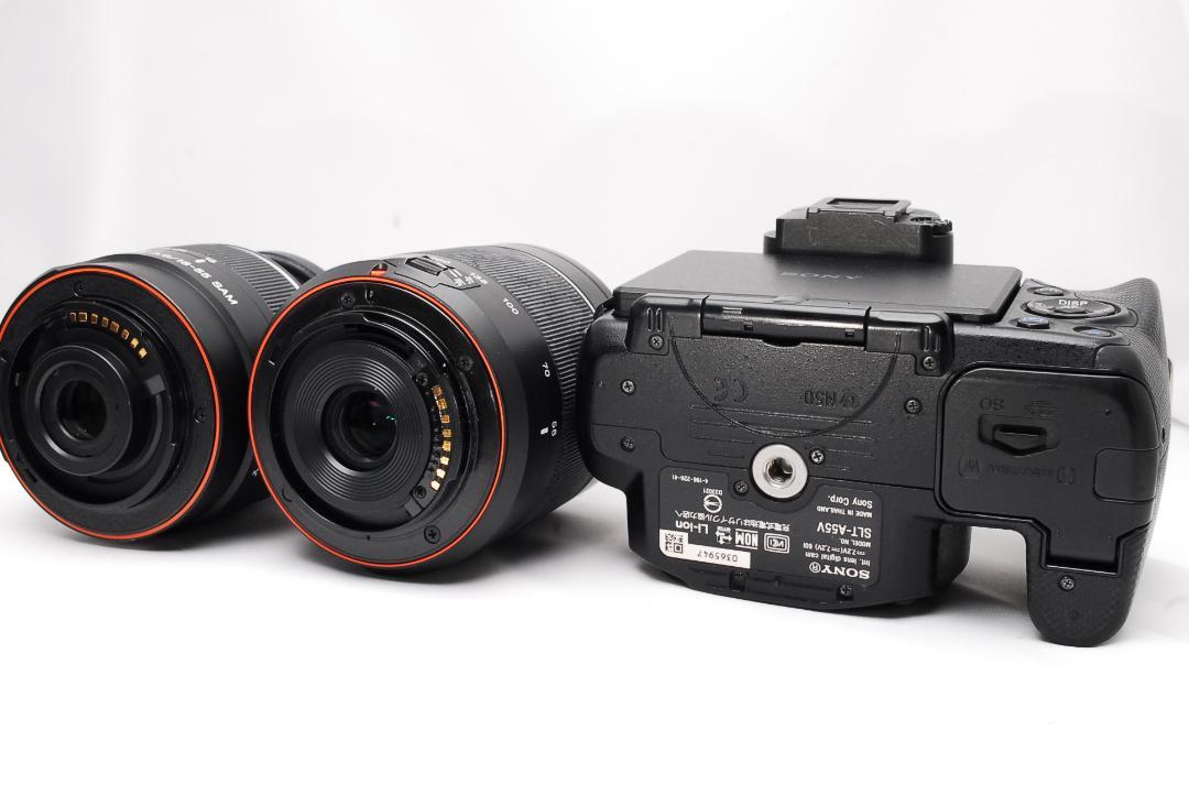 ♥ SONY α55 ♥ダブルレンズ♥スマホ転送♥初心者おすすめ♥ 一眼レフ