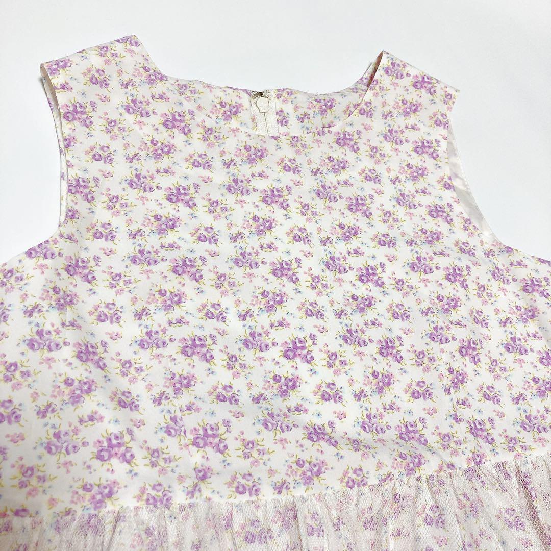 130size ラベンダー×花柄 セレモニー 入学 卒園 結婚式 フォーマル 130size ラベンダー×花柄 セレモニー 入学 卒園 結婚式 フォーマル