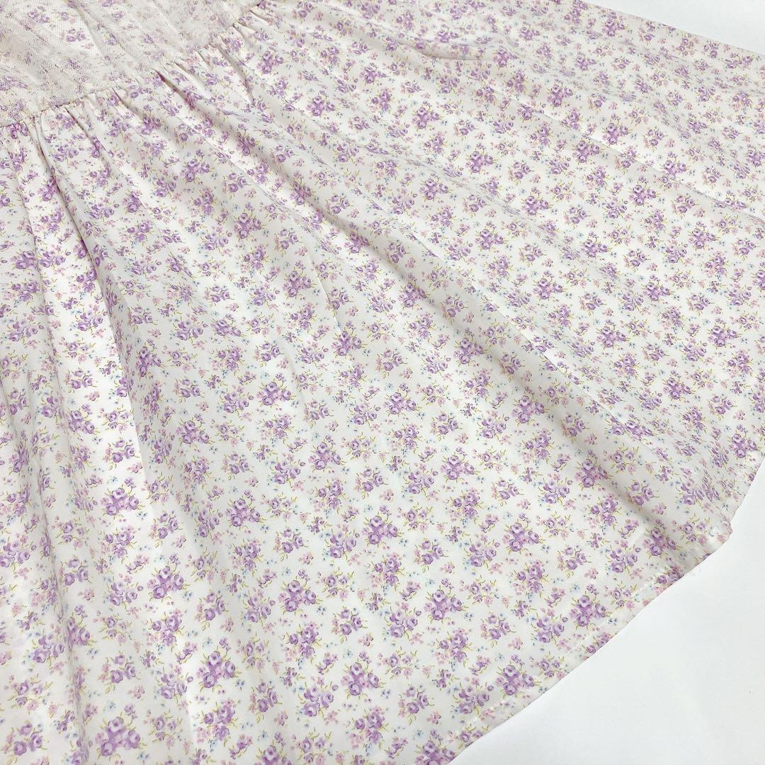 130size ラベンダー×花柄 セレモニー 入学 卒園 結婚式 フォーマル