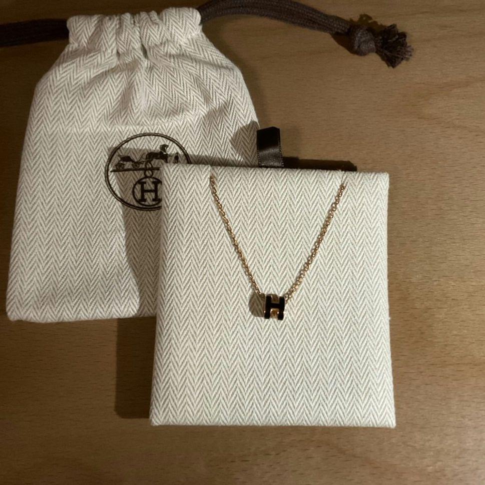 【入手困難】HERMES ミニポップHネックレス ローズゴールドMini 入手困難】HERMES ミニポップHネックレス ローズゴールドMini