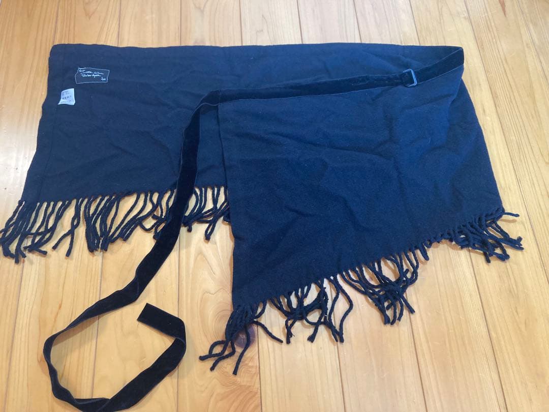 ナンバーナイン07AW黒 フリンジ付エプロンスカート ナンバーナイン07AW黒 フリンジ付エプロンスカート