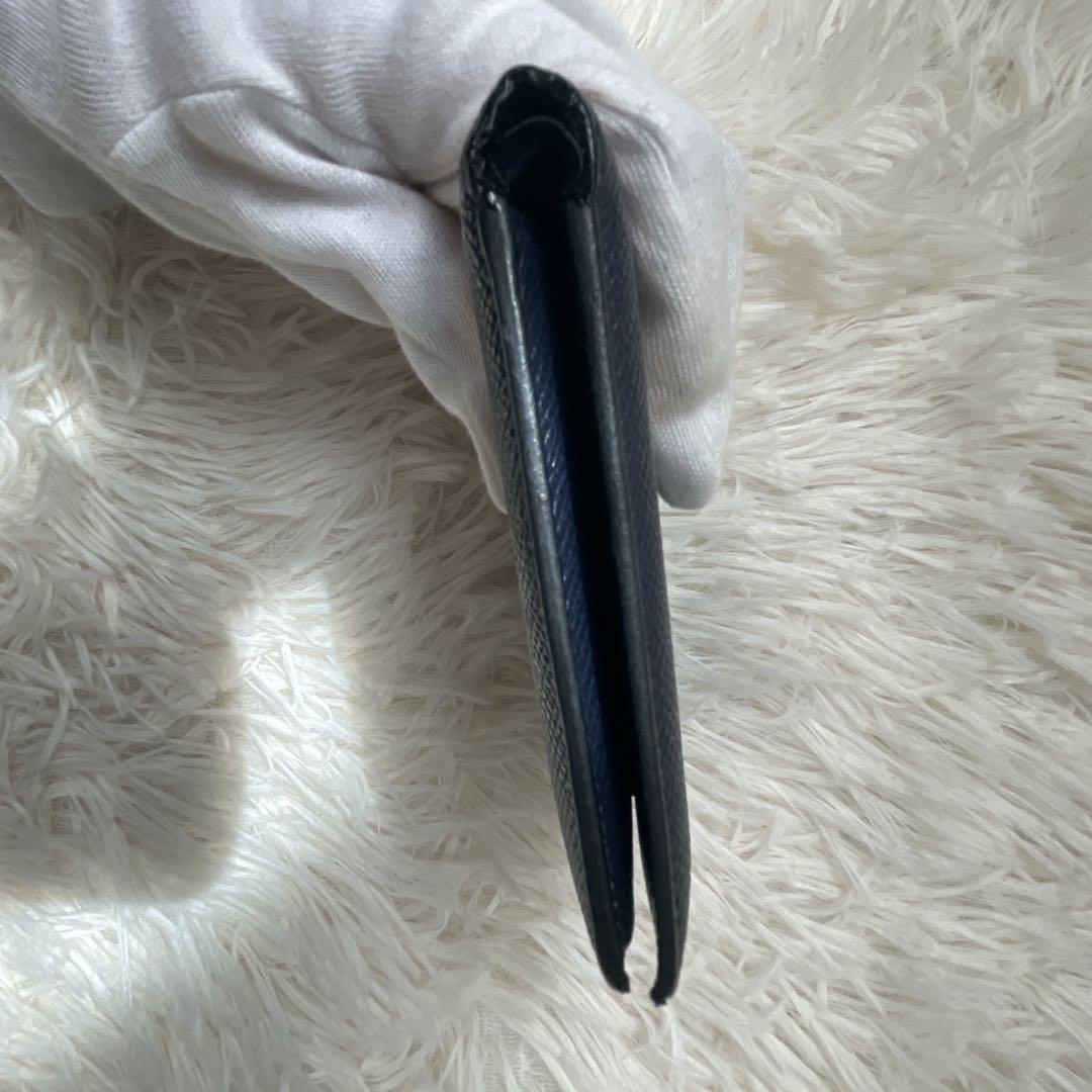 箱付き✨　バーバリー バイフォールド　コインウォレット　二つ折り　財布　ネイビー