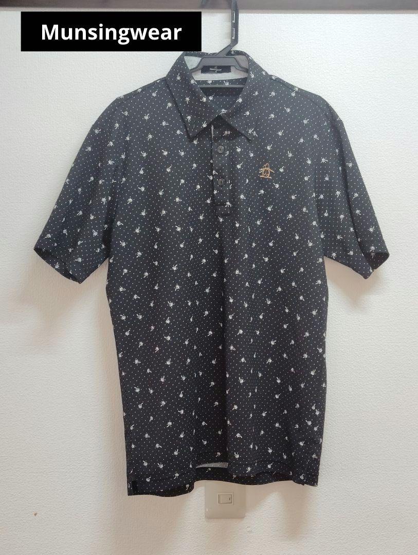 美品 Munsingwear ブラック ポロシャツ M