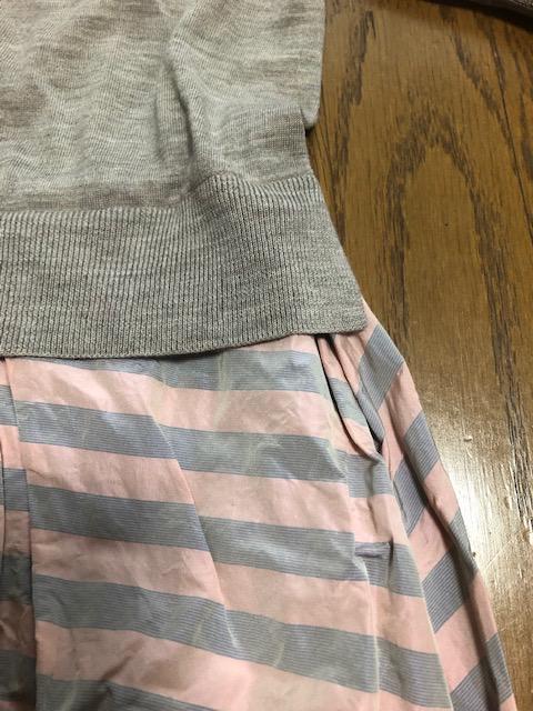 JIL SANDER NAVY ジルサンダー ネイビー 異素材ミックス ワンピ