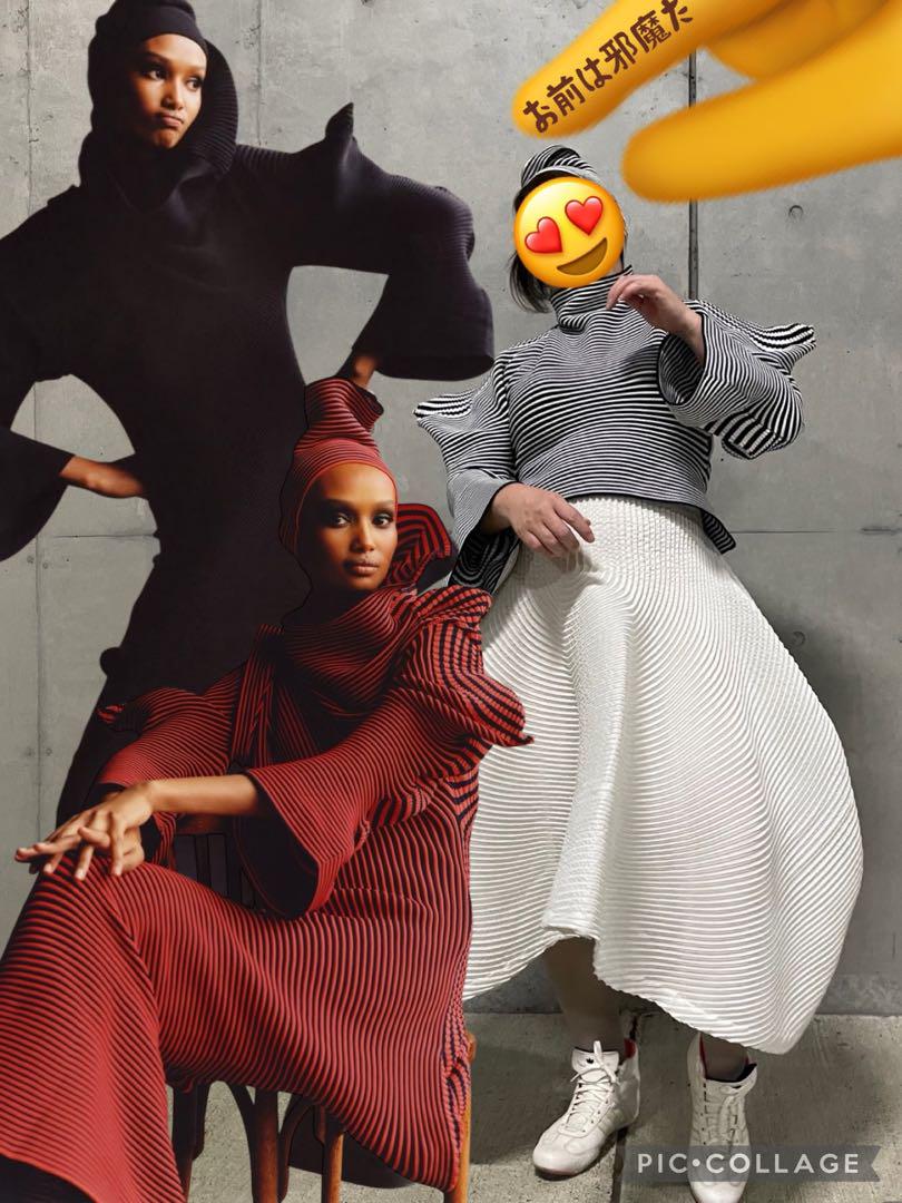 イッセイミヤケ 変形ニット2 issey miyake トップス